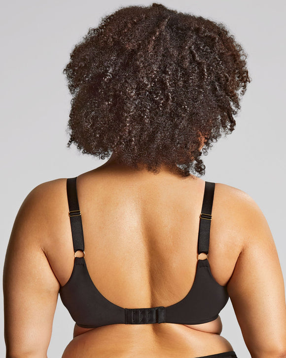 Sculptresse Sophia Full Cup Bra in Black made for the curvier woman with a big bust back view