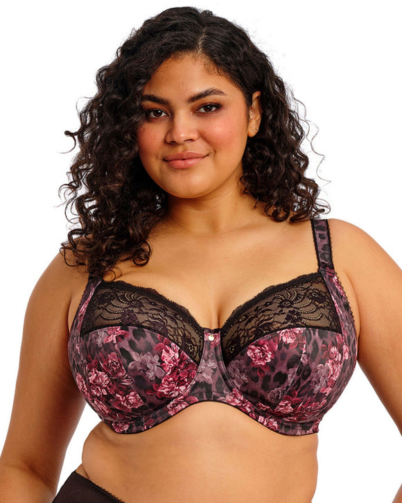 Elomi Morgan Full Cup Bra in Dark Romance made for the curvier woman with a big bust front view