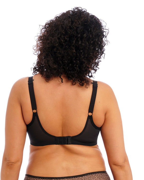 Elomi Matilda Fuller Bust Plunge Bra in Leopard made for Curves Back View