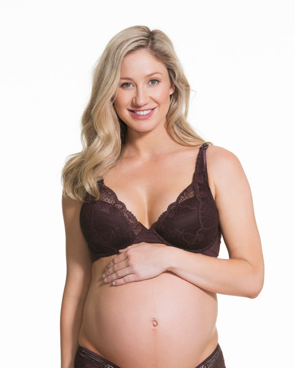 Cake Lingerie Truffles Plunge Moulded Nursing Bra Brown