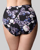 precision black full brief with blue floral print back view