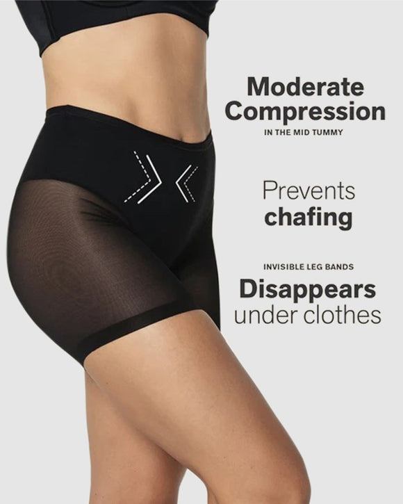 Leonisa Sheer Shaping Bottom Lifting Compression Short Black