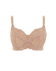 Panache Rocha Non-Wired Bra in Misty Rose made for the curvier woman with a big bust front ghost