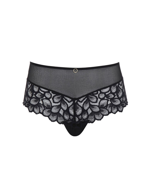 Panache Allure Deep Brief in Black/Latte made for the curvier woman ghost