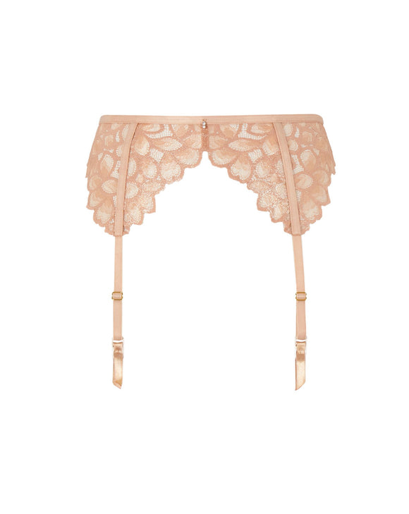 Panache Allure Suspender in Champagne Gold made for the curvier woman ghost