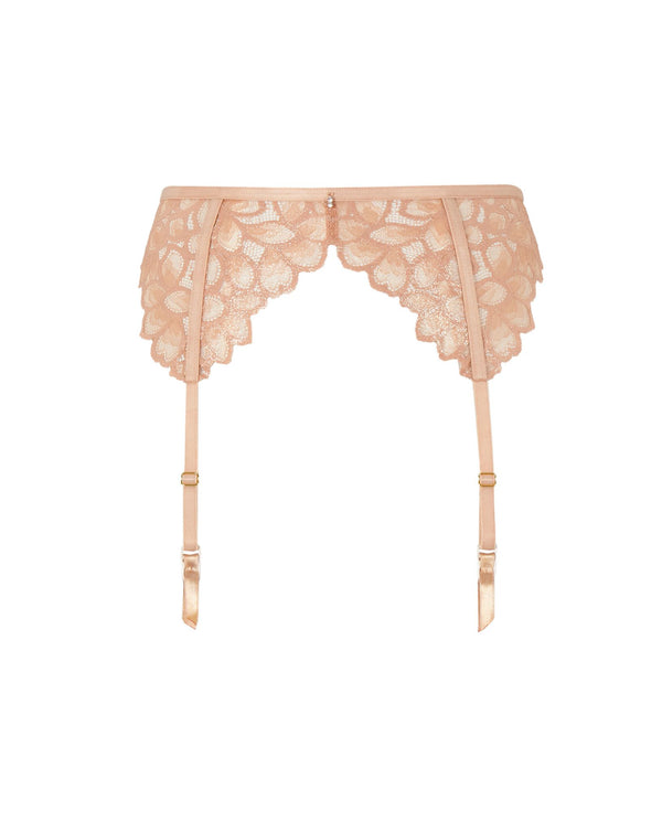 Panache Allure Suspender in Champagne Gold made for the curvier woman ghost