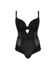 Panache Tango Essence Plunge Small Back Large Bust Bodysuit Obsidian Product Front