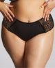 Sculptresse Sophia Deep Brief in Black made for the curvier woman front view