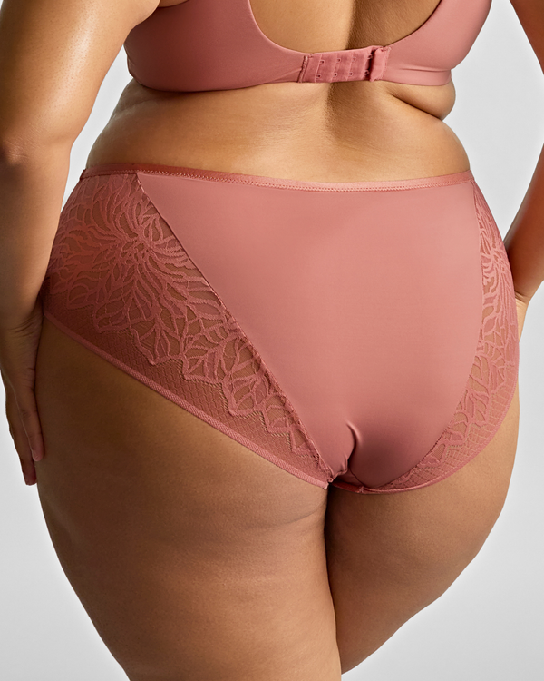 Sophia Deep Brief in Sienna Rose by Sculptresse, made for curves