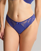 Heidi Brazilian in indigo blue made for curvy women that love lingerire front view