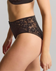 Celeste deep brief in black lace for curvy women side view