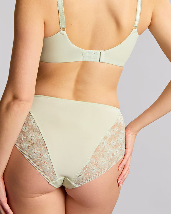 Celeste Deep Brief Pistachio Colour made for curves Back View