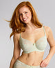 Celeste Balcony Bra Stretch Lace moves with your body and delivers uplift and support. Pistachio Colour Front View