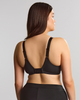 Dream Comfort bra in black lace made for curvy busty women back view
