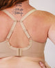 Tiramisu seamless nursing bra in beige using J hook racer back made for C to F cup bust back view