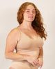 Tiramisu seamless nursing bra in beige made for C to F cup bust side view