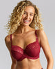 Panache Envy Full Cup Bra in Sparkling Cherry made for the curvier woman front view smile