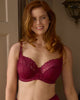 Panache Envy Full Cup Bra in Sparkling Cherry made for the curvier woman lifestyle front view smile
