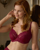 Panache Envy Full Cup Bra in Sparkling Cherry made for the curvier woman lifestyle side view hand