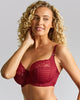 Panache Envy Full Cup Bra in Sparkling Cherry made for the curvier woman side view hand
