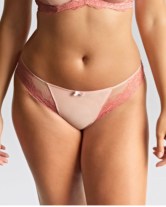 Panache Ana Brazilian in Pink made for the curvier woman front view