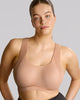 Thrive Sport Bra Sculptresse Non Padded Full Support Dusty Rose made for the curvier woman with a big bust  Front View