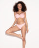 Freya Flirt in Pink made for small backs and big boobs with matching brief with lace edging