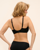 Padded Half Cup Bra in Black made for small backs big boobs back view