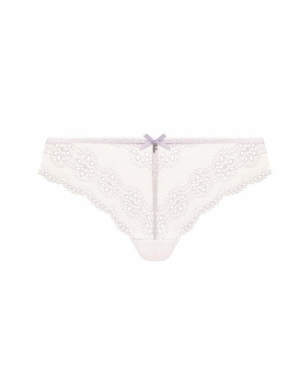 Lingerie for real women. broiderie englaise brief in white ghost