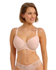 Balcony T-Shirt Padded Bra by Freya in Cameo a soft neutral beige pink colour. front view.