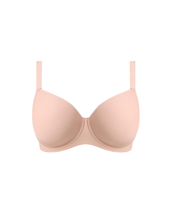 Balcony T-Shirt Padded Bra by Freya in Cameo a soft neutral beige pink colour. ghost view.