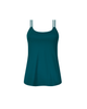 Valetta Mastectomy Pocketed Singlet top in Deep Emerald Green ghost view