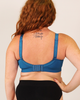 Seamfree Popping Candy wirefree nursing busty bralette bra in cobalt blue back view