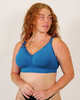 Seamfree Popping Candy wirefree nursing busty bralette bra in cobalt blue side view