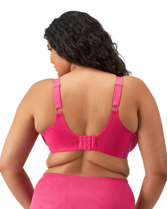 Elomi Zarla Underwire Bra in Love Potion made for the curvier woman with a big bust back view