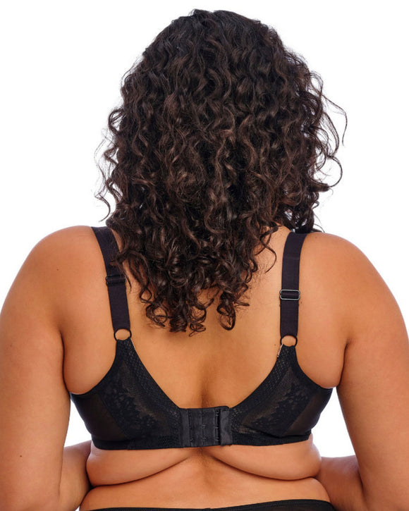 Elomi Nerina Plunge Bra in Black made for the curvier woman with a big bust back