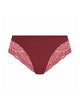 Elomi Tiernie Brief in Tibetan Red lace and mesh made for the curvy busty woman ghost image
