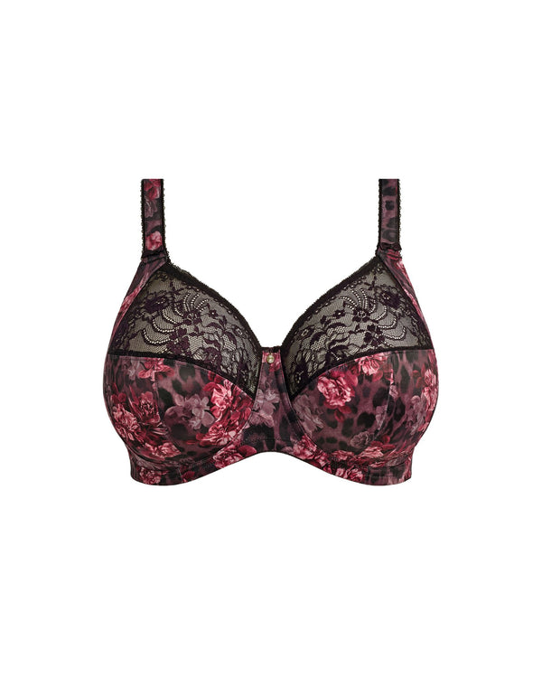 Elomi Morgan Full Cup Bra in Dark Romance made for the curvier woman with a big bust ghost
