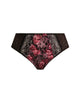 Elomi Morgan High Leg Brief in Dark Romance made for the curvier woman ghost