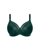Smooth Full cup bra in deep emerald green made for plus size boobs and bodies ghost image