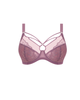 Brianna Strappy Plunge bra in purple heather made for the big bust and full bodied woman ghost image