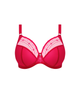 Elomi Matilda Plunge Bra made for fuller busted curvy women in hot pink with daisy embroidery ghost image