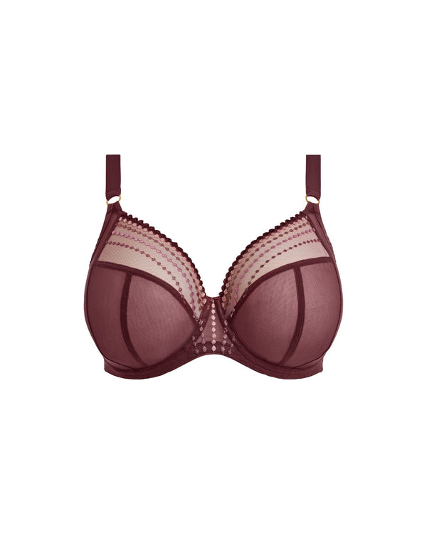 Elomi Matilda Plunge Bra in Sugarplum made for the curvier woman with a big bust ghost