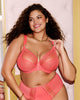 Elomi Matilda Plunge Bra is made for the curvy woman with a full bust now in sunset orange lifestyle image