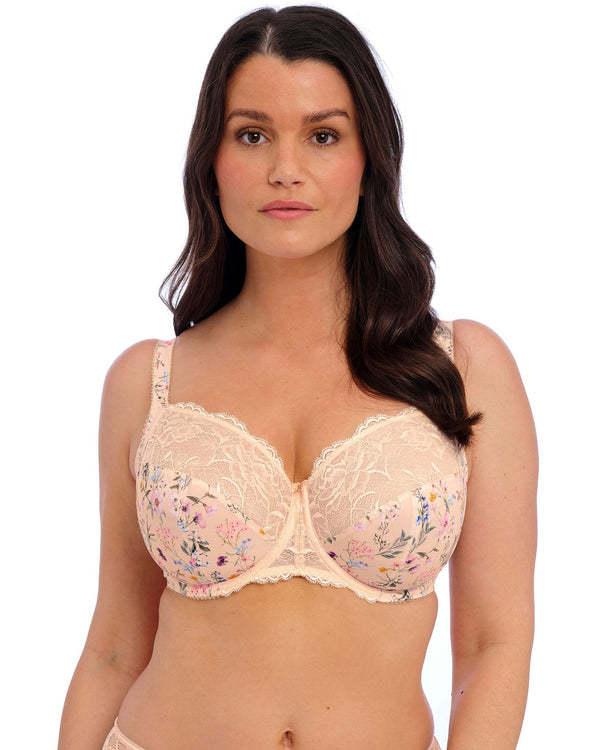 Fantasie Pippa Side Support Bra in Summer Garden made for the curvier woman with a big bust front view