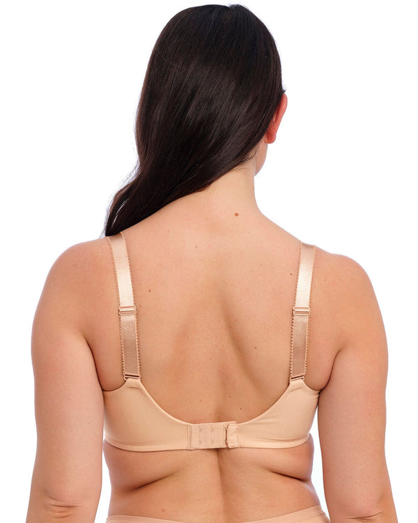 Fantasie Demure Moulded Non-Padded Bra in Natural Beige made for the curvier woman with a big bust back view