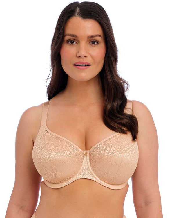 Fantasie Demure Moulded Non-Padded Bra in Natural Beige made for the curvier woman with a big bust front view