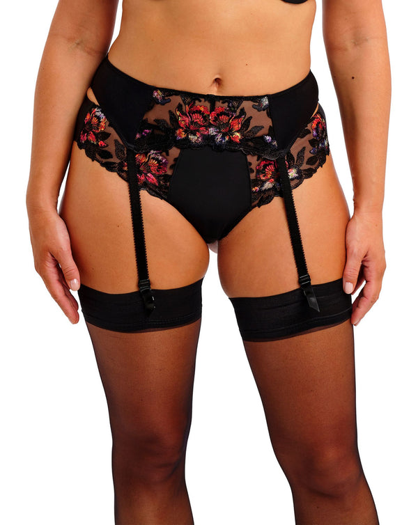 Fantasie Magdalena Suspender in Noir made for the curvier woman front view
