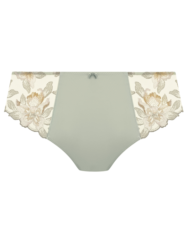 Magdalena brief made for the curvy busty woman in vintage green ghost view