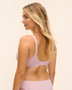 Reflect side support bra made for busty curvy woman and lilac soft pink - back view